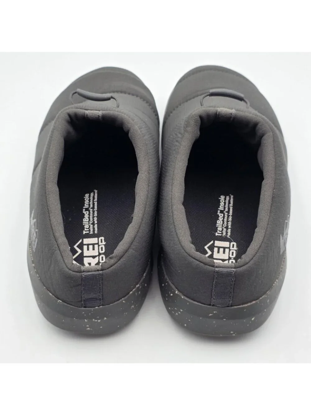 REI Co-op Shoes Mens Size 8 Black Slip On Slipper Fulgentsun TrailBed Comfort